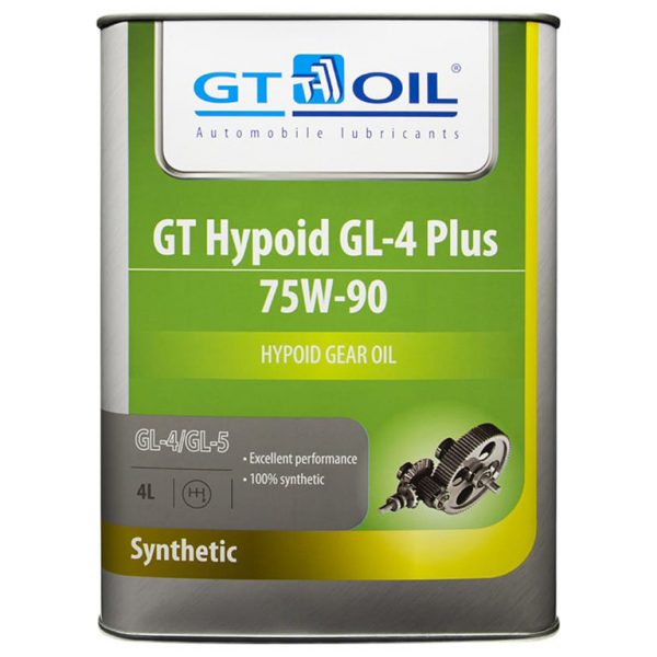 Масло трансмиссионное синтетическое всесезонное GT Hypoid Synt, SAE 75W-90, API GL-5, 4 л